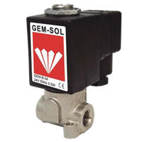 Gem-Sol Large Orifice Direct Operated 1/4" 2/2-Way Solenoid Valve