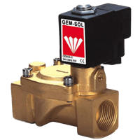 Gem-Sol Pilot-Operated 1-1/2", 2", 2/2-Way Solenoid Valve