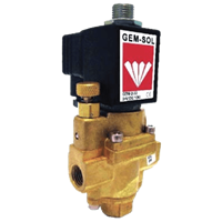 Gem-Sol Pilot-Operated 1/4", 3/8", 1/2" 3/2-Way Solenoid Valve