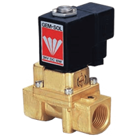 Gem-Sol Pilot-Operated 1/4", 3/8", 1/2", 3/4", 1" 2/2-Way Solenoid Valve