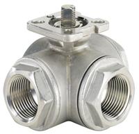 Burkert Fluid Control Systems 3-Way Ball Valve with T-bore, Type TKU003