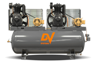 DV Systems 7.5HP Duplex Heavy Duty Industrial Series Air Compressor