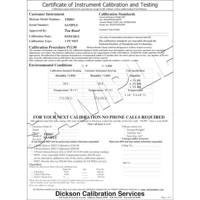 1-Point NIST Traceable Calibration