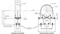 WSBC-01 E-Z LINE® Wide Flange, Shim Block And Pipe Clamp Assembly