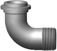 Swivel: Zinc Plated, Non-Insulated, 90 Elbow