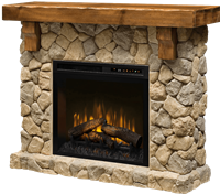 Fieldstone Mantel Electric Fireplace