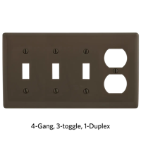 Combination Wallplates - 4 and 5 Gang