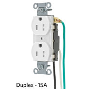 Prewired Tamper-Resistant Specification Grade Receptacles