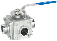 507F 3/4/5-Way Sanitary Ball Valve: 3" - 4"