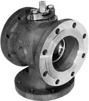 Jamesbury™ 3 Way Flanged Ball Valve