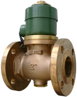 Fig 710F Solenoid Valve - Brass (FKM), Flanged