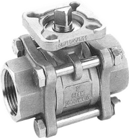 3 Piece 316 Stainless Steel Ball Valve #366FT-DM/ 366FW-DM