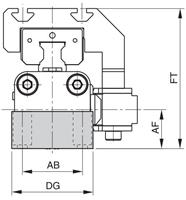 OSP-P Series, Linear Drive Accessories End Cap Mounting - Type HP Ø 25 to 50 mm