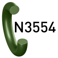 Hydrogenated Nitrile-Butadiene Rubber O-Ring, 75 Shore A, Broad Applicability, Green, (Praedifa Series N3554-75) 