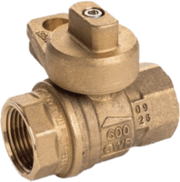 s.80 NPT 3/4” - 2” Brass Gas Cock with Tamper Proof Lockwing