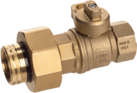 s.8043 NPT Dielectric 3/4” - 1-1/4”  Hot Forged Brass Ball Meter Valve With Tamper Proof Lockwing  