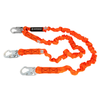 V-Line 6' Stretch Internal Energy Absorbing Lanyard: Dual Leg, Snap Hooks