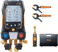 Testo 557s Smart Vacuum Kit - Smart Digital Manifold with Wireless Vacuum and Clamp Temperature Probes