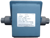 United Electric Differential Pressure Switch, 400 Series Type J400K Models S147B & S157B