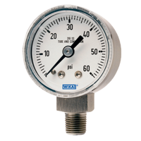 Bourdon Tube Pressure Gauge, Stainless Steel - 131.11