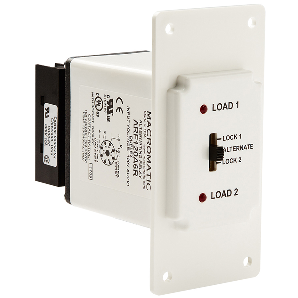 ARF120A6R | Duplex Alternating Relay, 10 Amp, 120VAC, SPDT, 8 pin ...